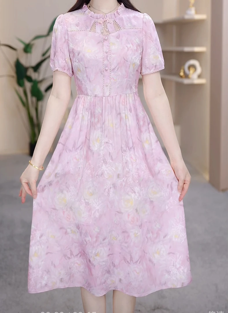 【玥欣服饰】KK751 # 2025 夏季 新款 减龄 气质 优雅 连衣裙
