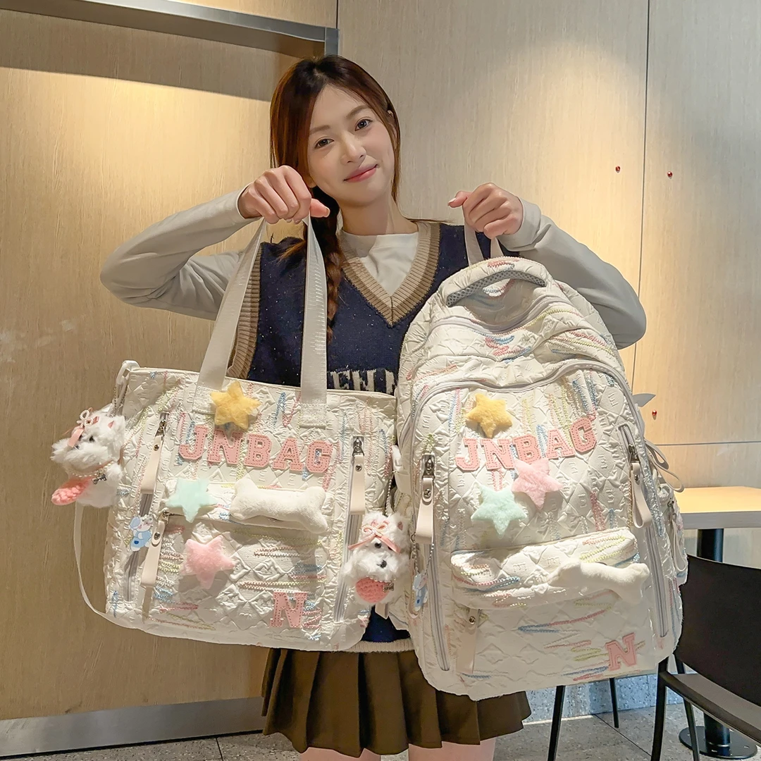 书包女初中生高颜值可爱大容量小学生三到六年级高中生背包双肩包