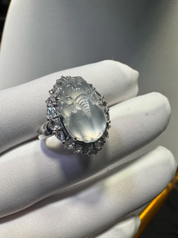 玻璃种貔貅戒指完美