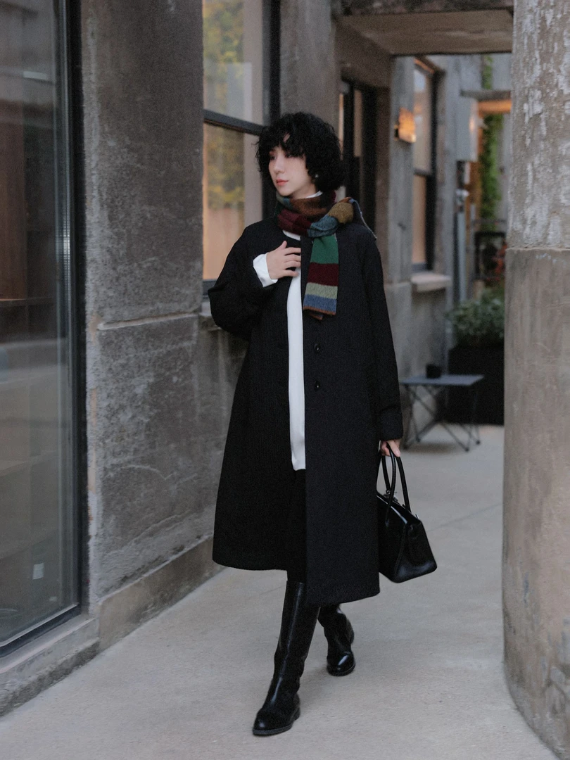 TT设计师【云间落羽】复古高级感时尚百搭纹理感棉服外套TT191372