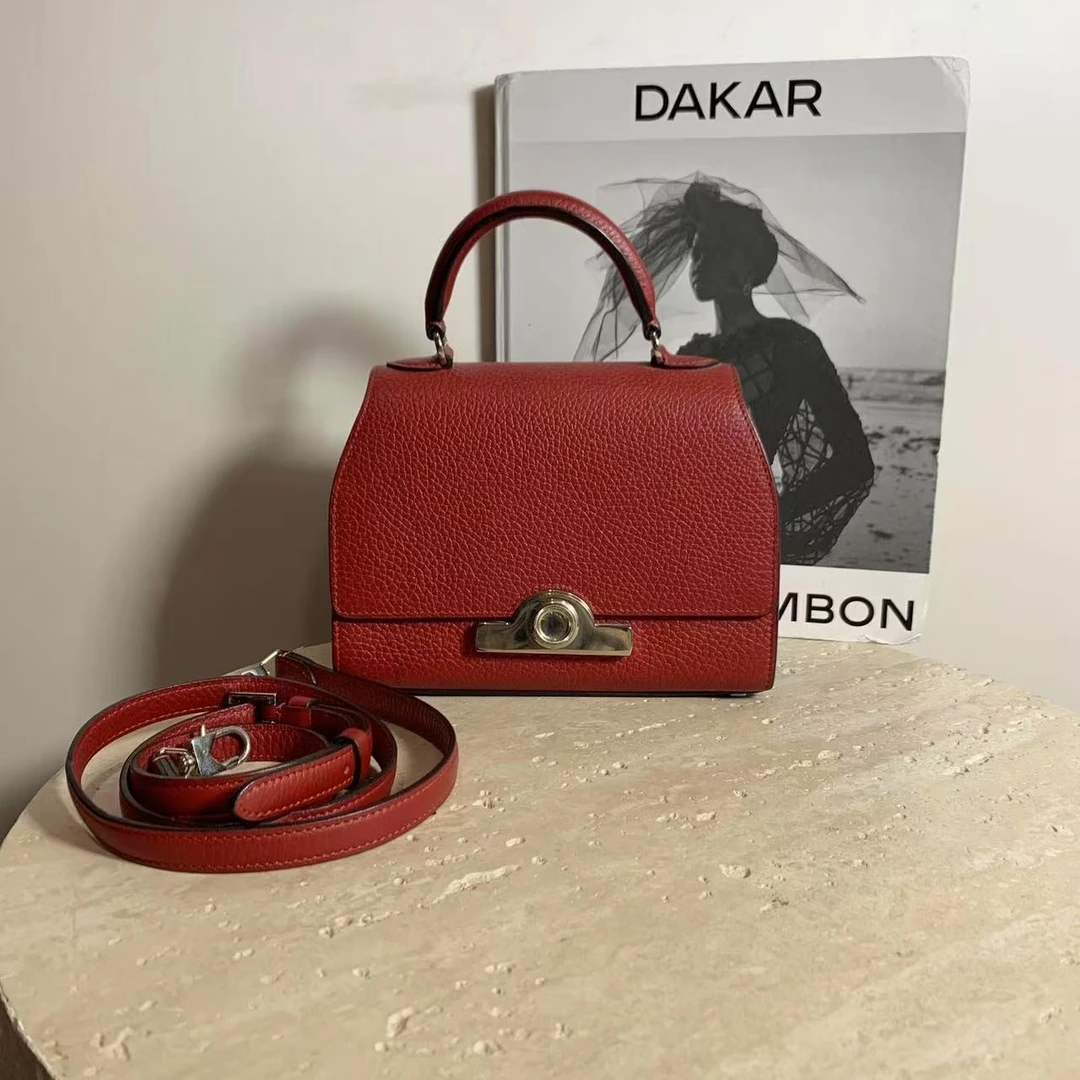 95新 MOYNAT/摩奈 壹臻/莫奈 红色rejane小号包 148390601