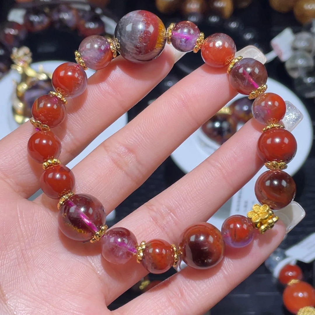 好***己未镶嵌手链水晶定制极光多宝手链