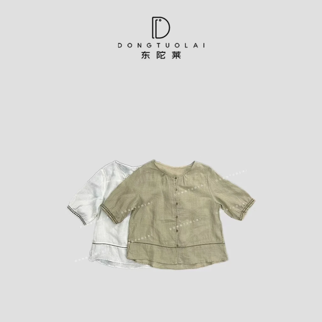 《小麦穗》衬衫气质常规款休闲百搭休闲宽松衬衫时尚复古韩版夏季