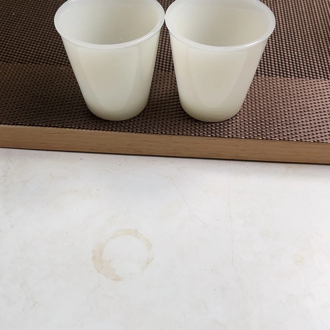瓷片高档皙白玉瓷精品客杯40cc2个