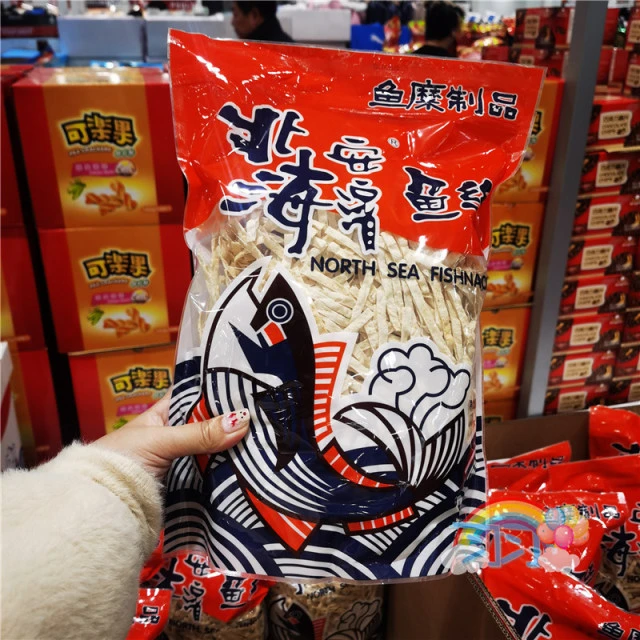 开市客代购北海安滨鳕鱼丝宽条600g烧烤味鱿鱼条300g家庭追剧零食