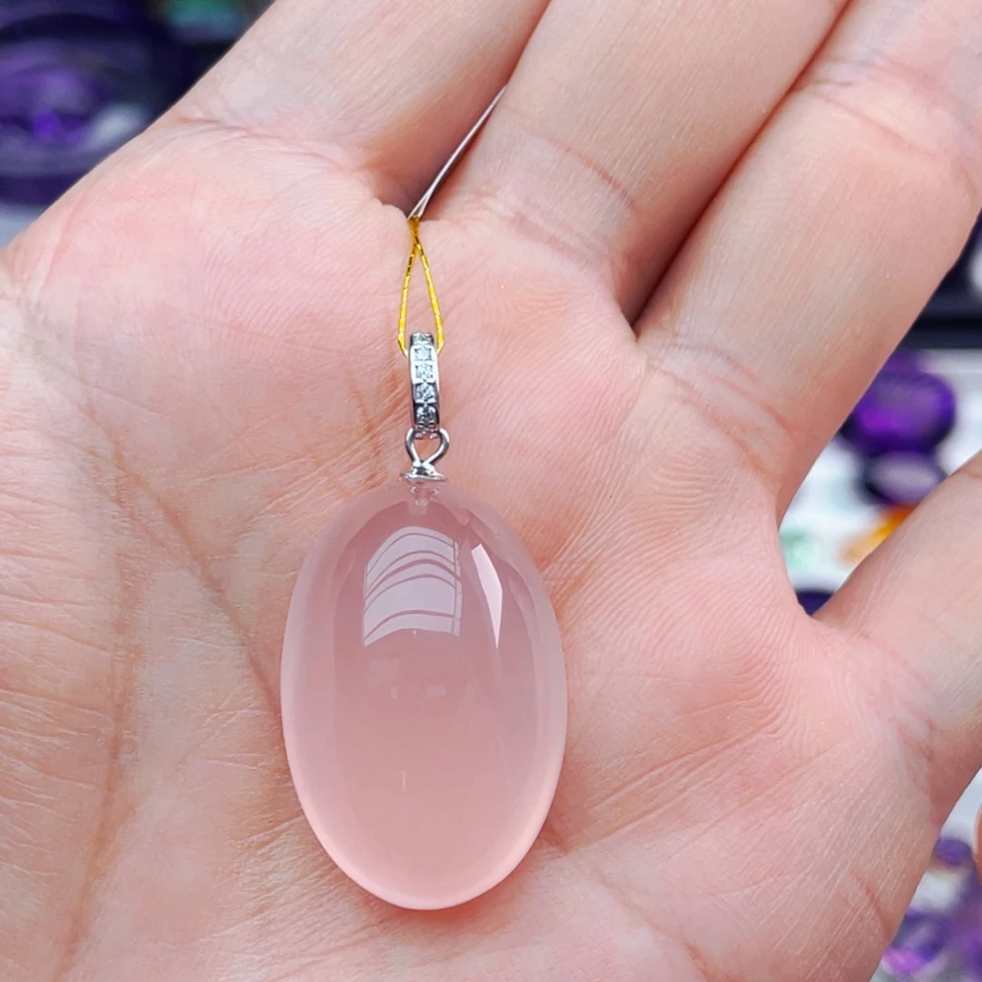 银S925镶嵌颈饰芙蓉石