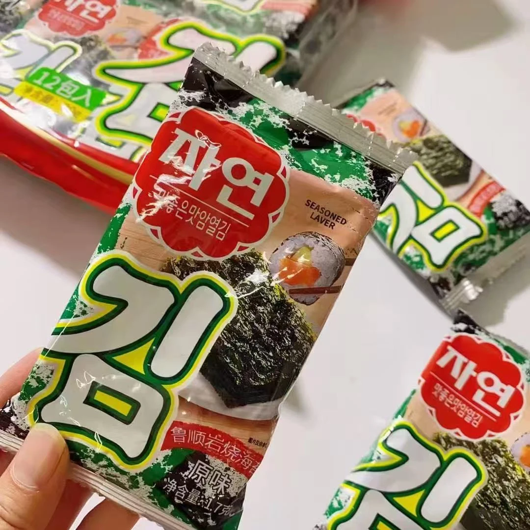 【新疆西藏包邮】韩式岩烧海苔精选紫菜解馋休闲零食12小包/20g