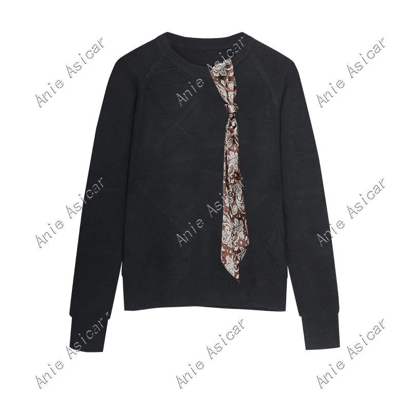 Q3619-A 秋季新款2025气质显瘦时尚百搭针织衫套头套