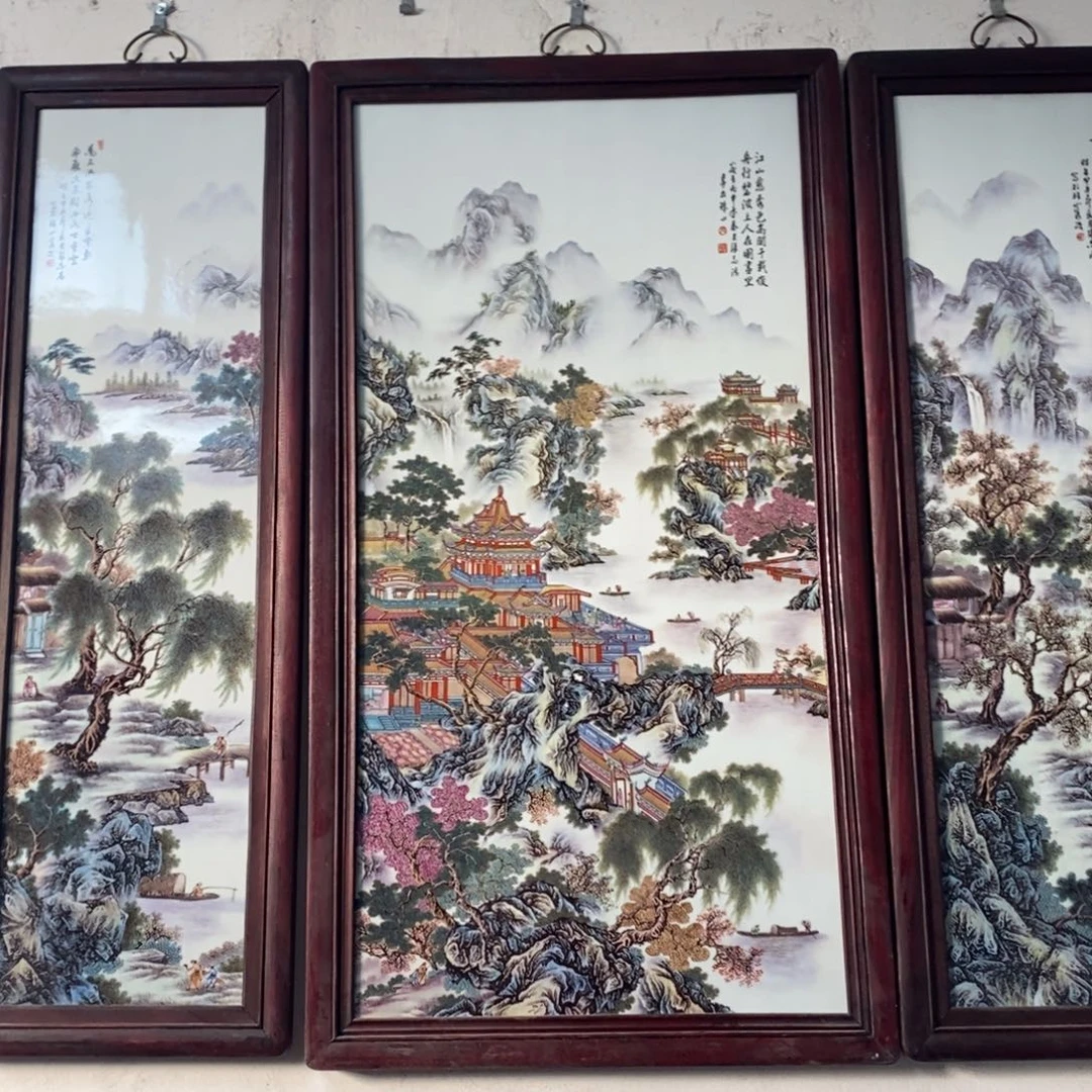 瓷片慧**真景德镇瓷板画柴窑烧制