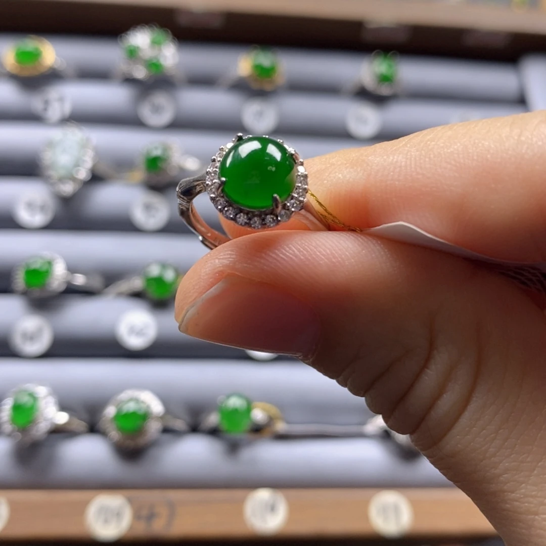 颈饰银S925镶嵌翡翠104号