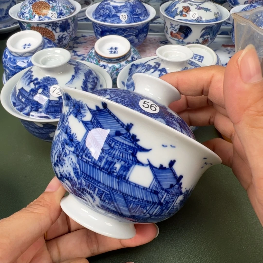 景德镇纯手工纯手绘茶具木木56