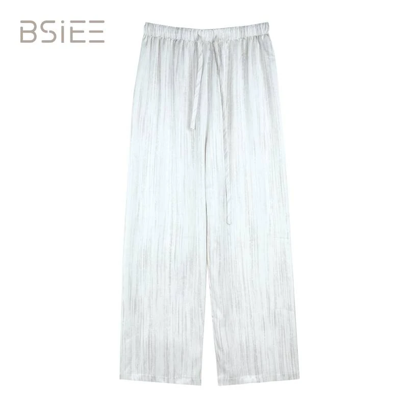 BSIEE/本涩晕染抽绳面料裤休闲宽松春夏薄款垂感