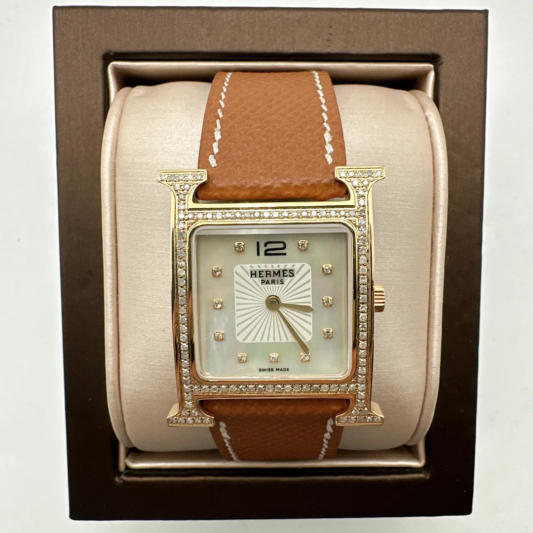 95新 Hermes/爱马仕 大爱马仕33958石英后钻赠送表带赠送手链