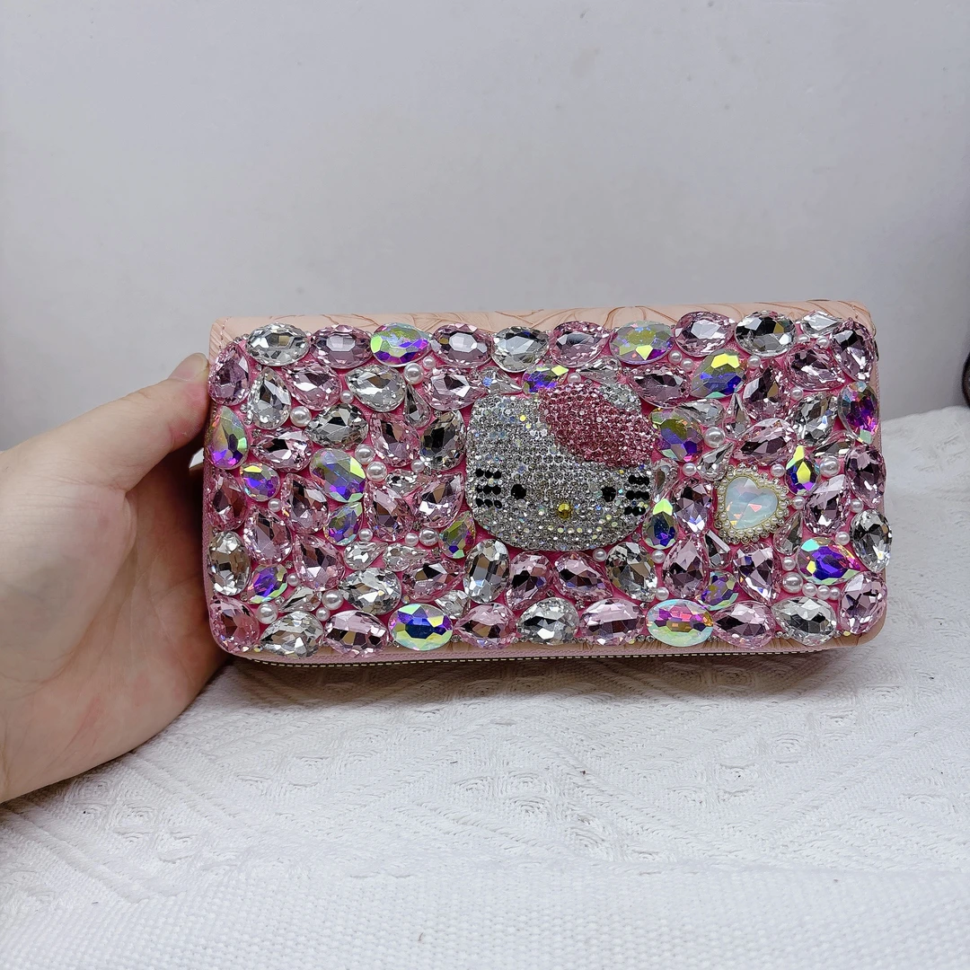 镶钻女士钱包轻奢新款时尚长款大容量手拿包高级感好质量长款钱夹