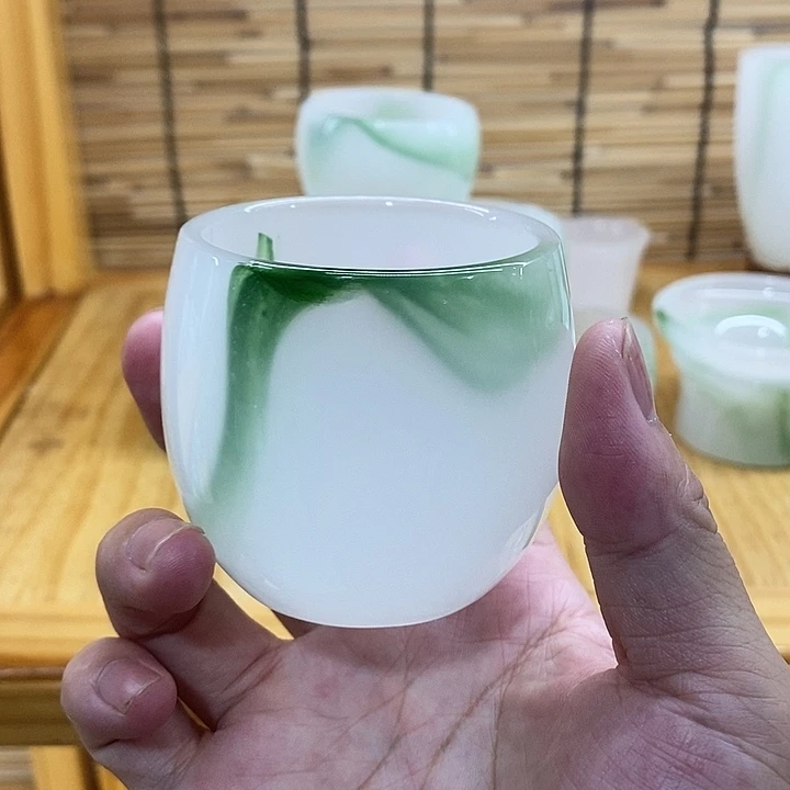 手工艺品琉璃飘绿主人杯