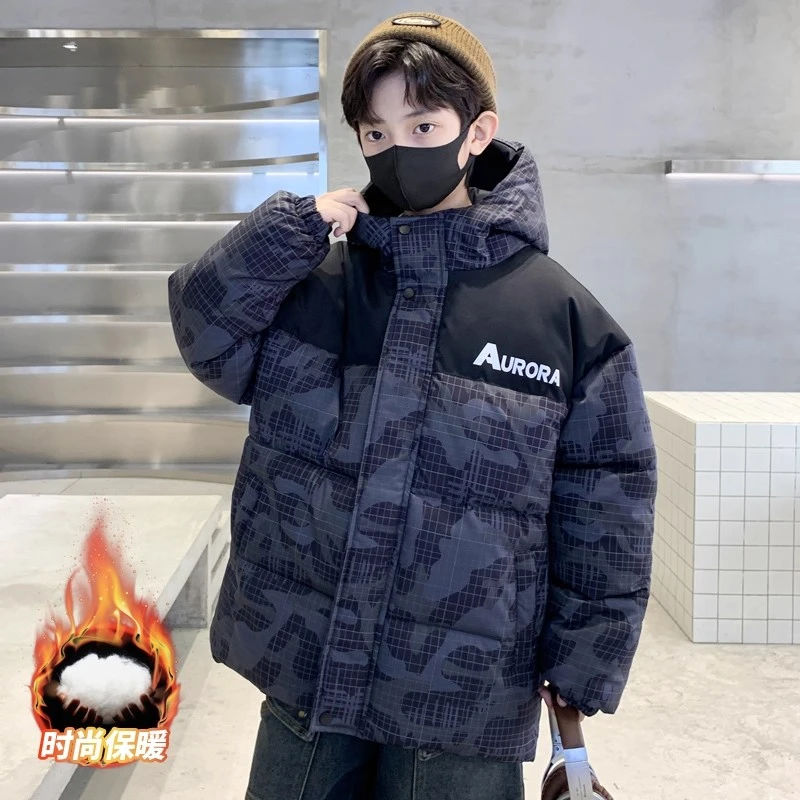 男童冬装休闲棉服2025新款棉衣中大儿童冬季棉袄秋冬款加厚外套潮