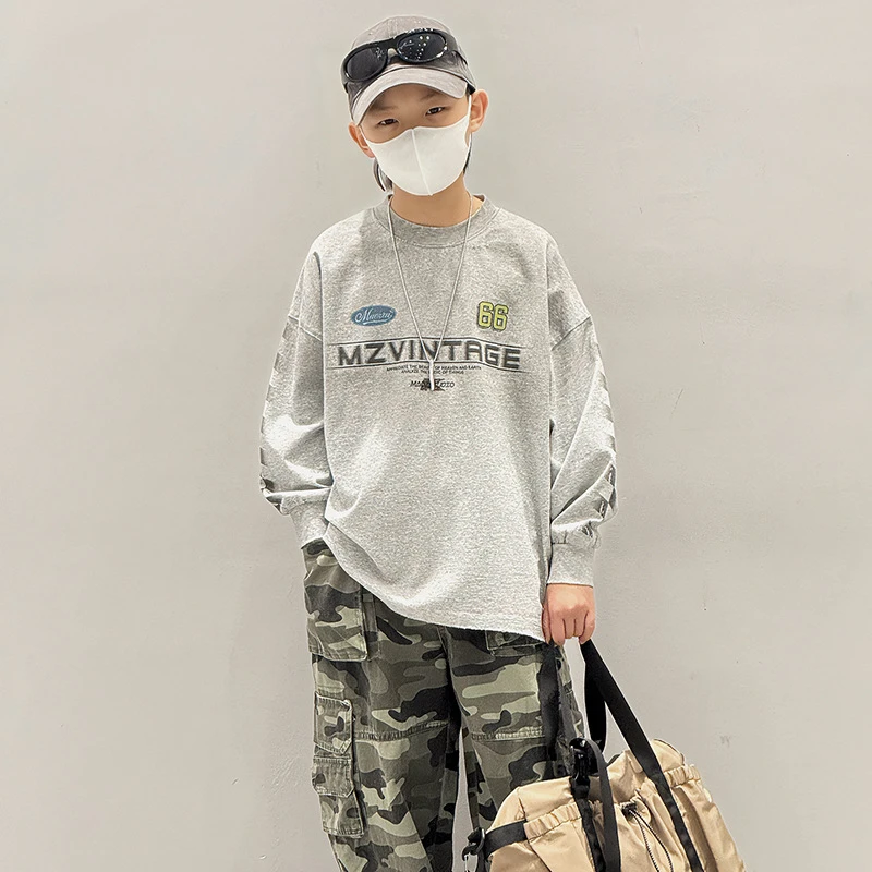 X25404男童秋季新品上新男童长袖T恤