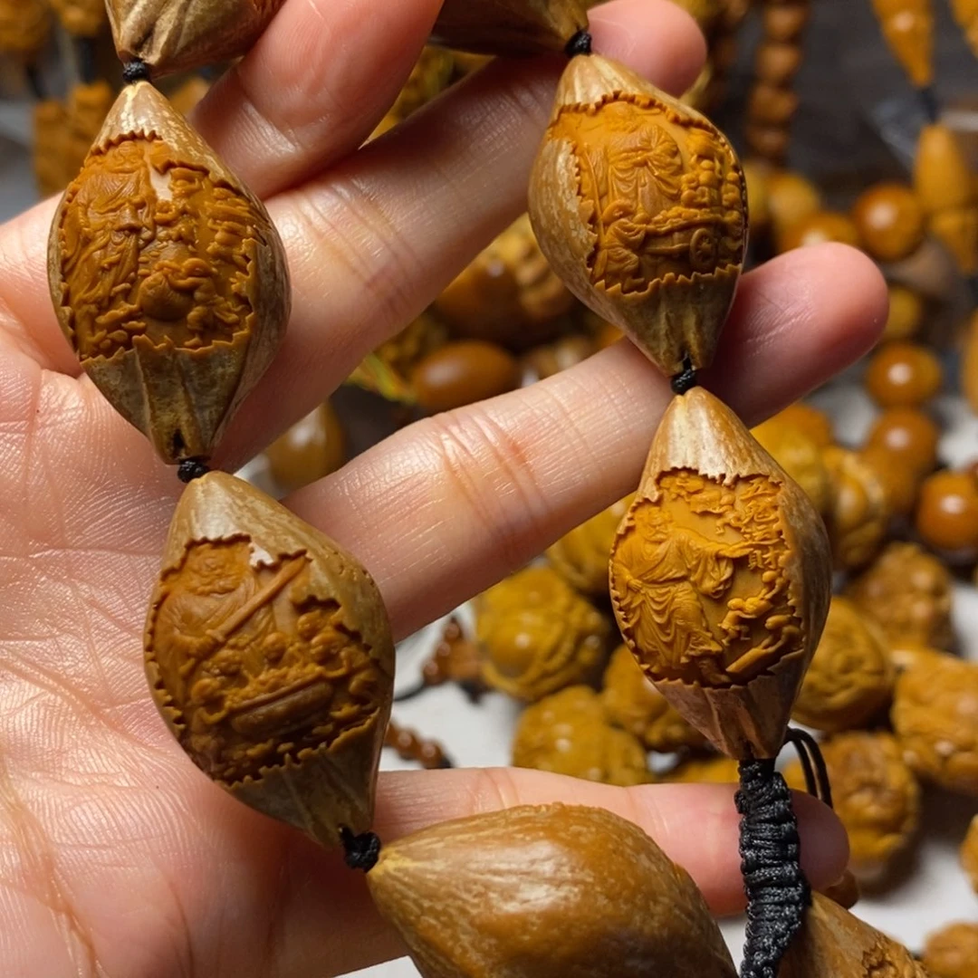 ****࿐橄榄核手串/手链包衣钟馗五鬼运财