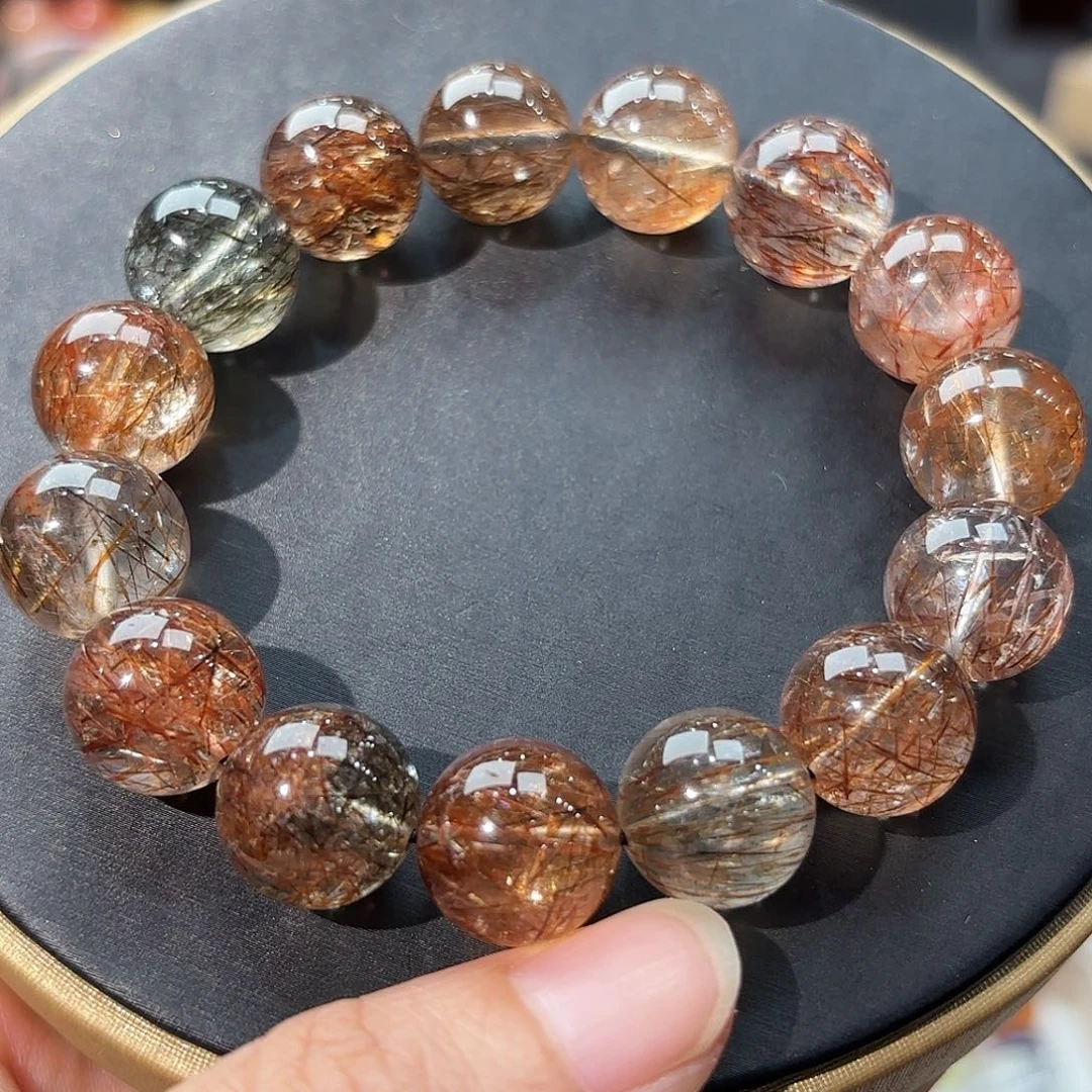 水晶手链未镶嵌黑金超七