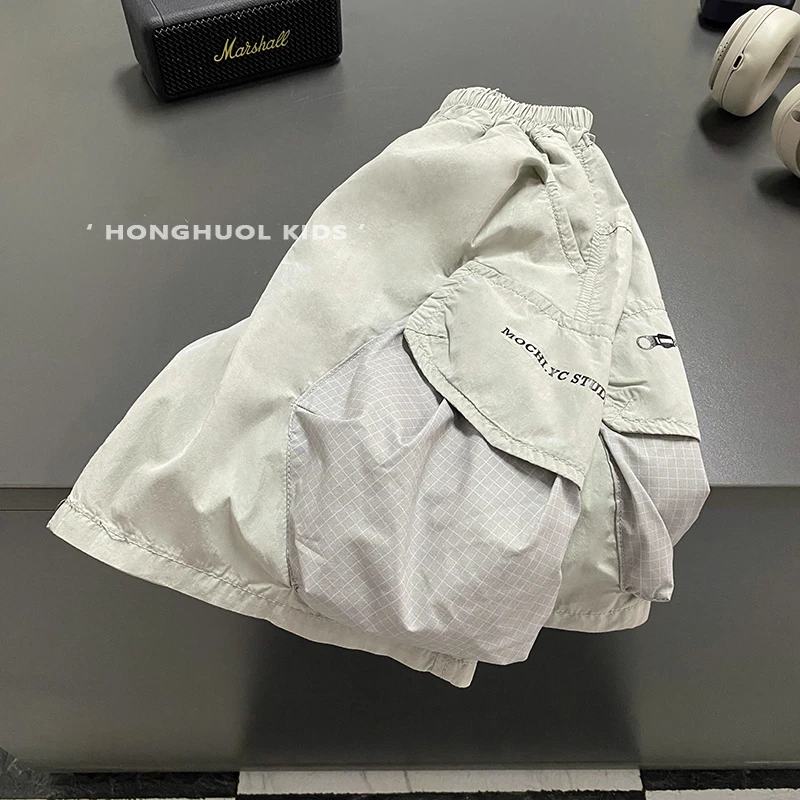 男童短裤夏季薄款2025新款韩版儿童裤子宽松中大童工装五分裤轻薄