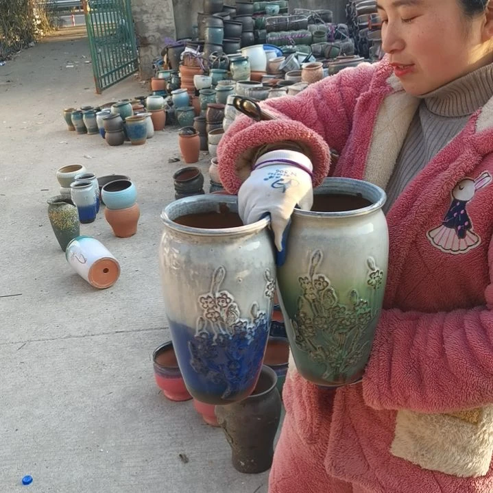 红陶口14高27瑕疵两