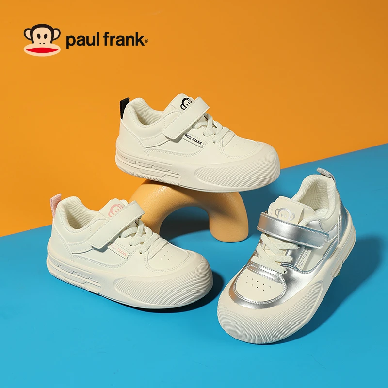 1183大嘴猴童鞋2025新款女童校园风小白鞋男童防滑运动鞋