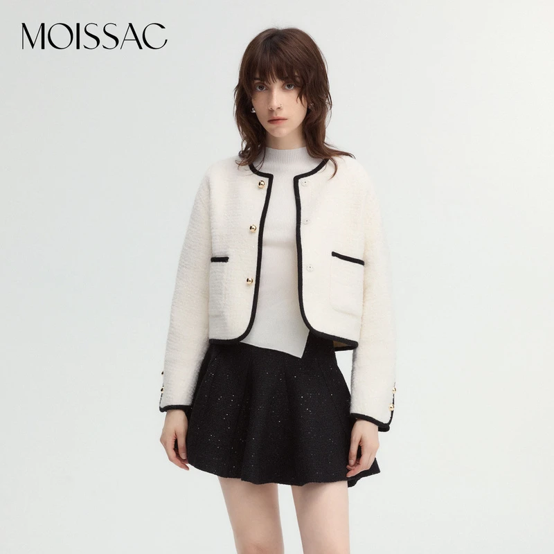 商场同款 摩萨克冬款撞色薄羽绒服外套女MWED03302