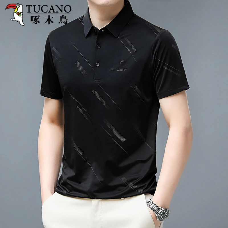 TUCANO/啄木鳥夏运动短T男士短袖夏装冰丝新款速干翻领T恤POLO衫