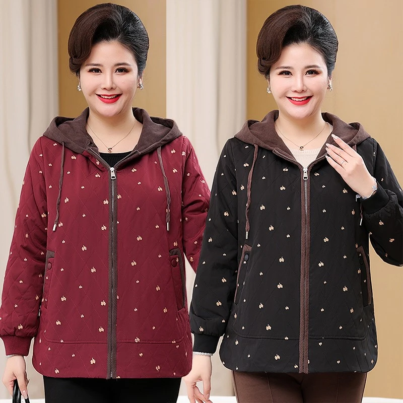 妈妈春装外套2025新款夹克加肥加大码200斤洋气奶奶春秋薄款上衣