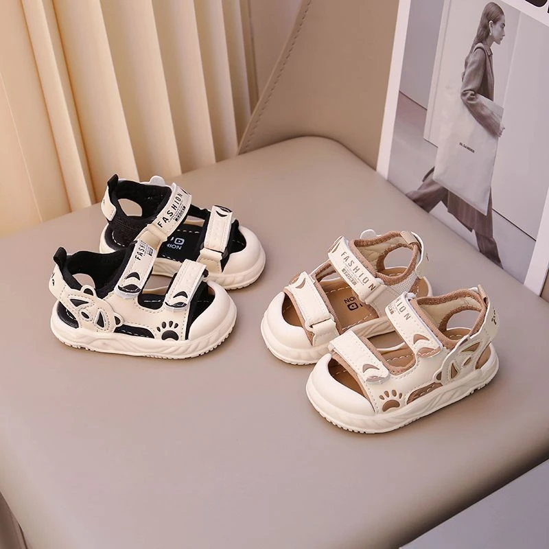 夏季新款儿童鞋防滑软底宝宝学步鞋轻便包头防踢男童女童婴儿凉鞋