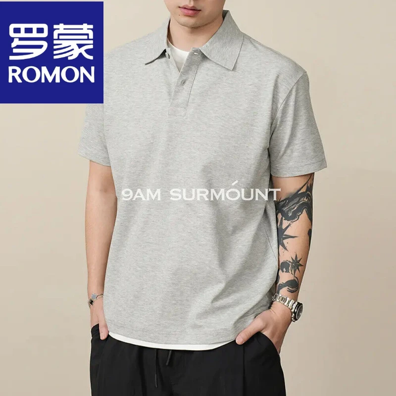罗蒙【轻奢商务】简约宽松夏季假两件POLO衫休闲高级翻领时尚潮流