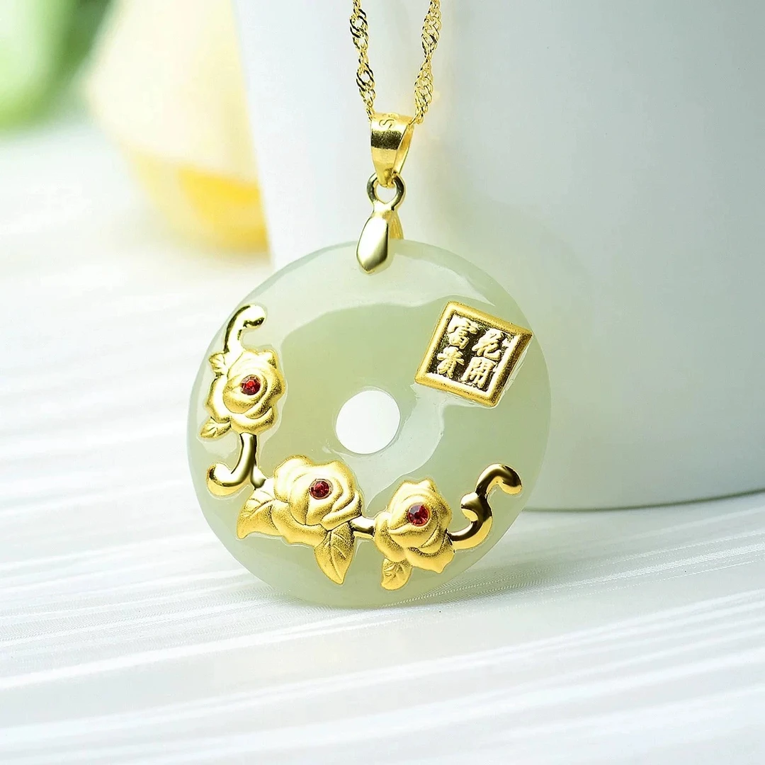 18K金平安扣吊坠FG05