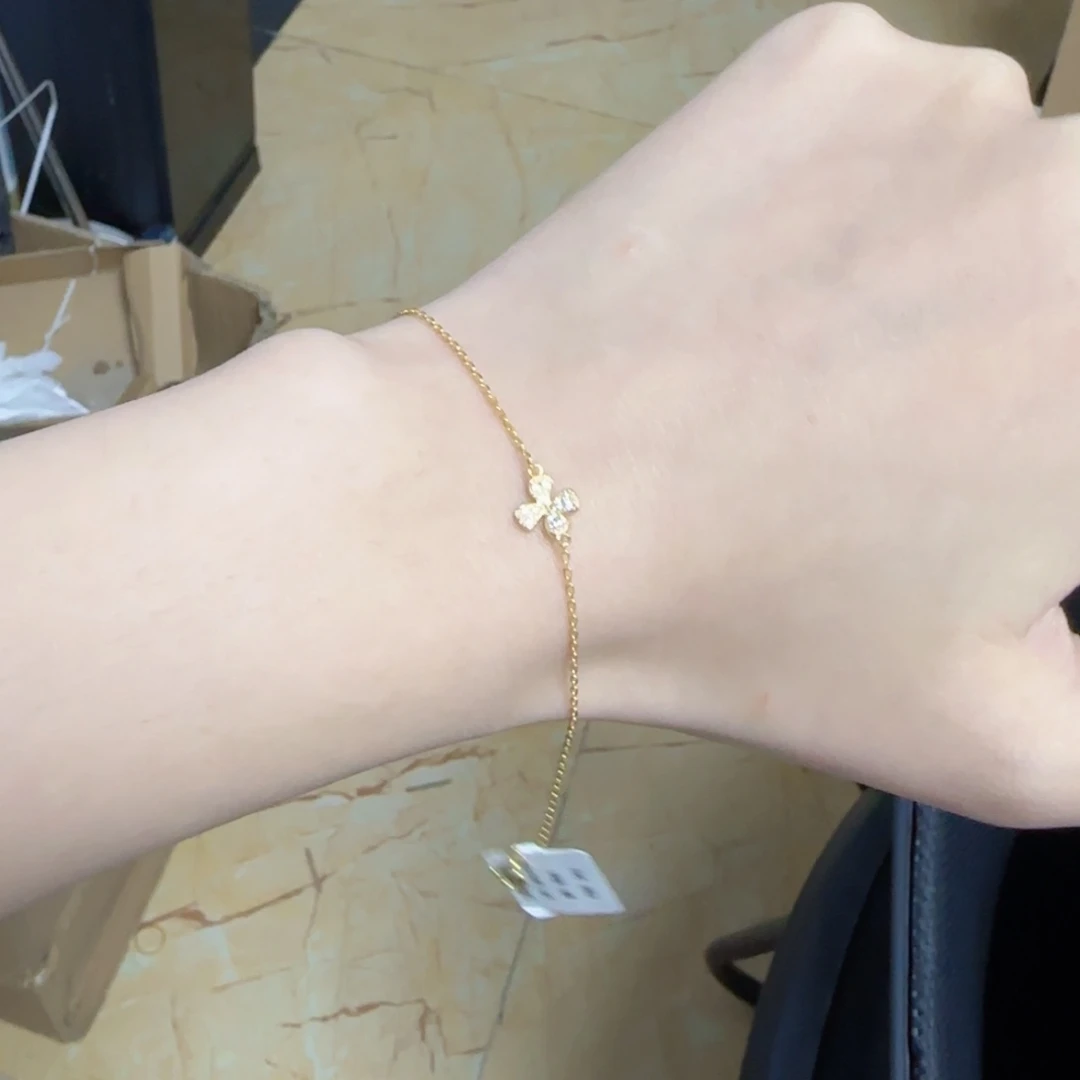 银纯银镀金手链手链