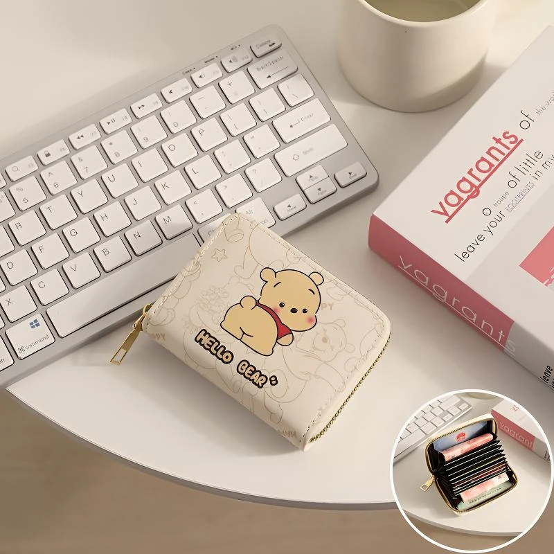 维尼熊卡通卡包高颜值卡片包女个性小众大容量便捷小巧驾驶证件
