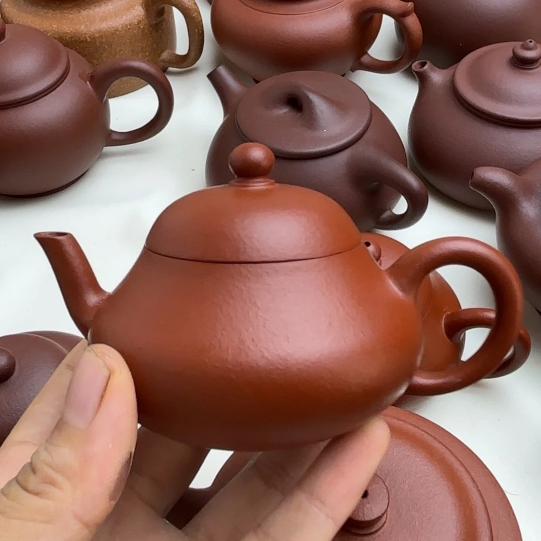 ༄***࿐茶壶紫砂朱泥矮梨100cc微瑕
