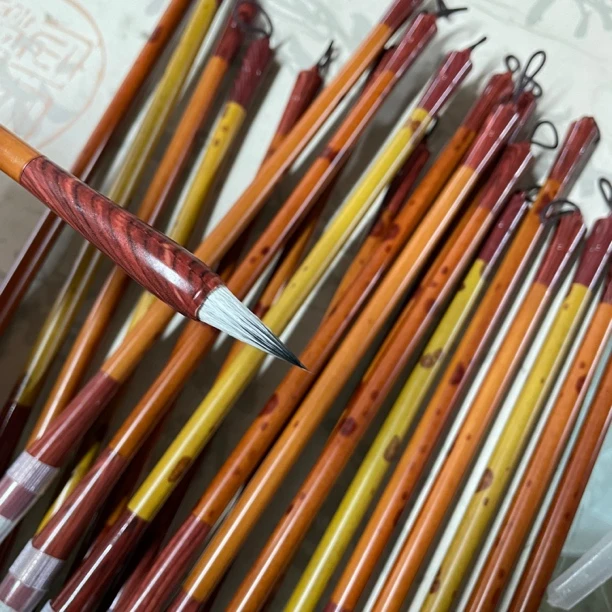 勤文堂开播毛笔浮力【七紫三羊】传统宣笔 2支