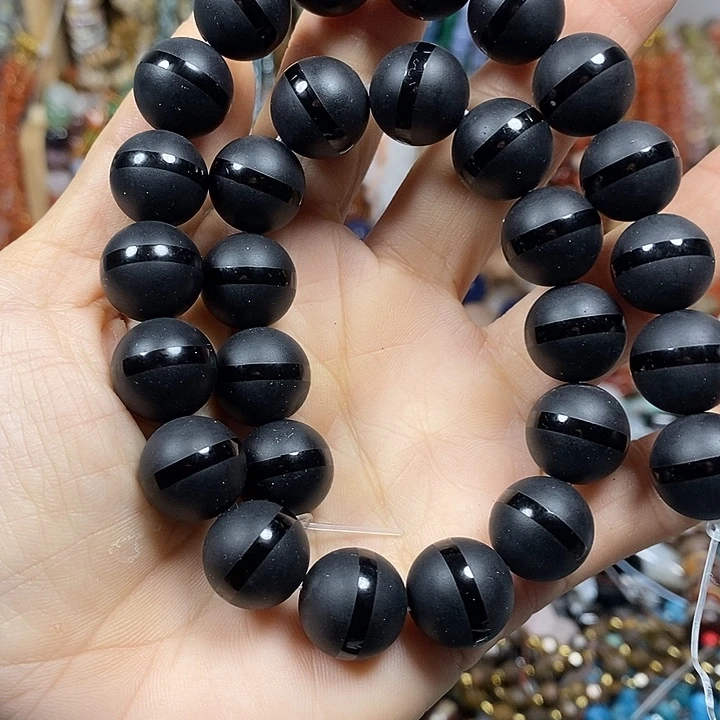 玛瑙/玉髓未镶嵌珠宝半成品一线玛瑙卡14mm