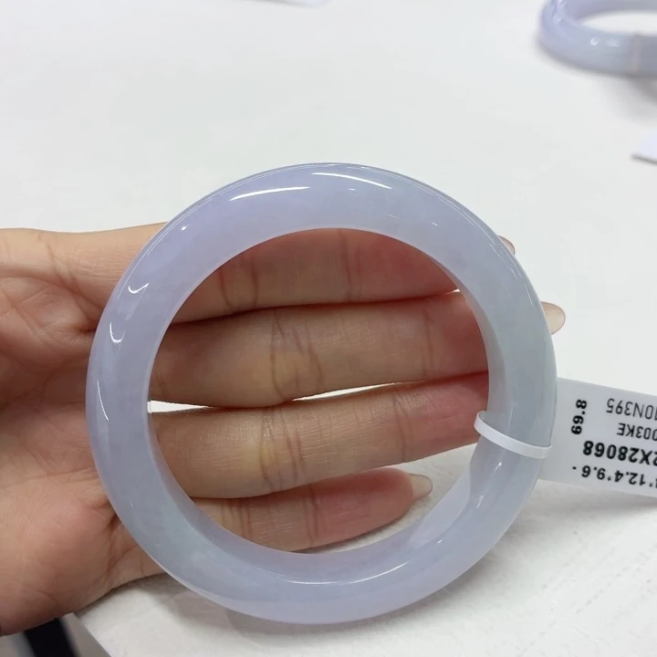 翡翠未镶嵌手镯缅甸翡翠手镯56.4冰紫罗兰