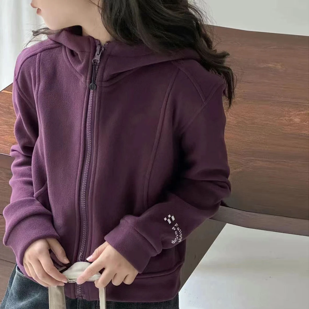 女童春秋季外套童装新款女孩冬季校服内搭儿童打底衫弹力连帽潮牌