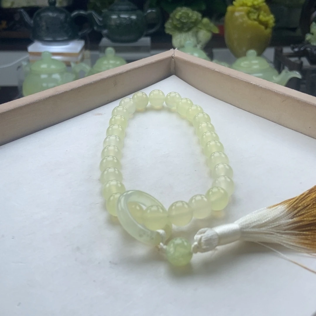 未镶嵌蛇纹石玉手链