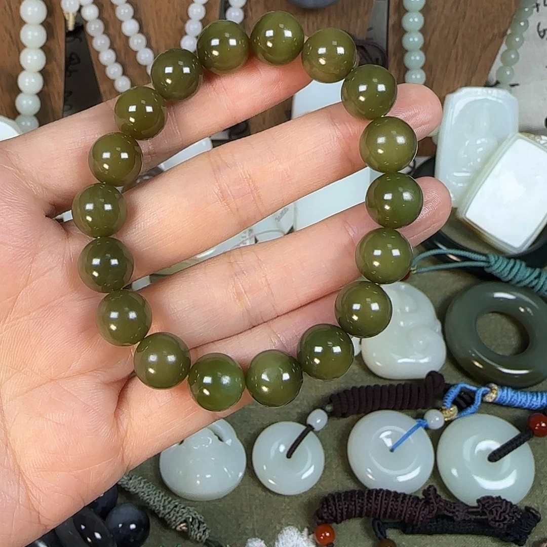 和田玉未镶嵌手链