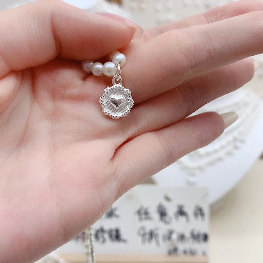 淡水珍珠颈饰银S925镶嵌