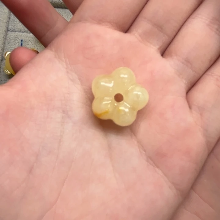 裸石琥珀未镶嵌羊**棉天然蜜蜡配件