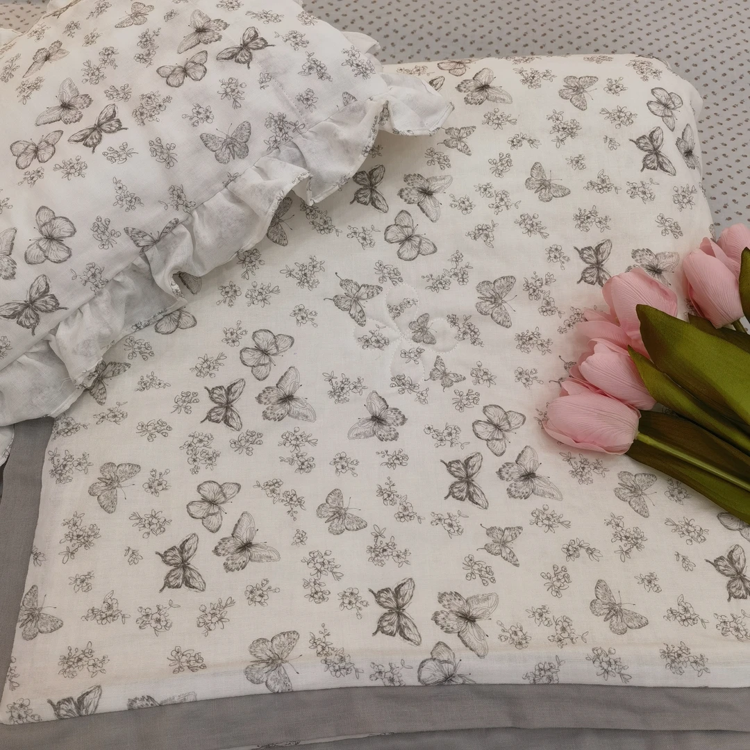 【外贸订单款】全棉棉花被-全棉卡通风贴布绣-纱布空调被