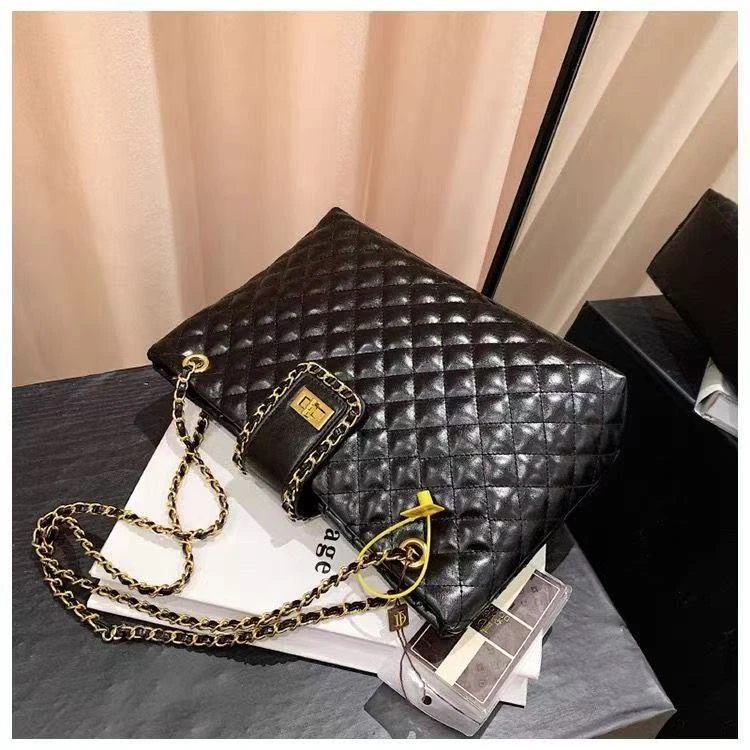 大容量新款小香风链条托特包网红爆款女士单肩包高级感百搭通勤包