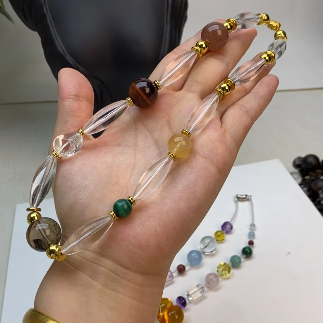 水晶手链未镶嵌项链多宝6