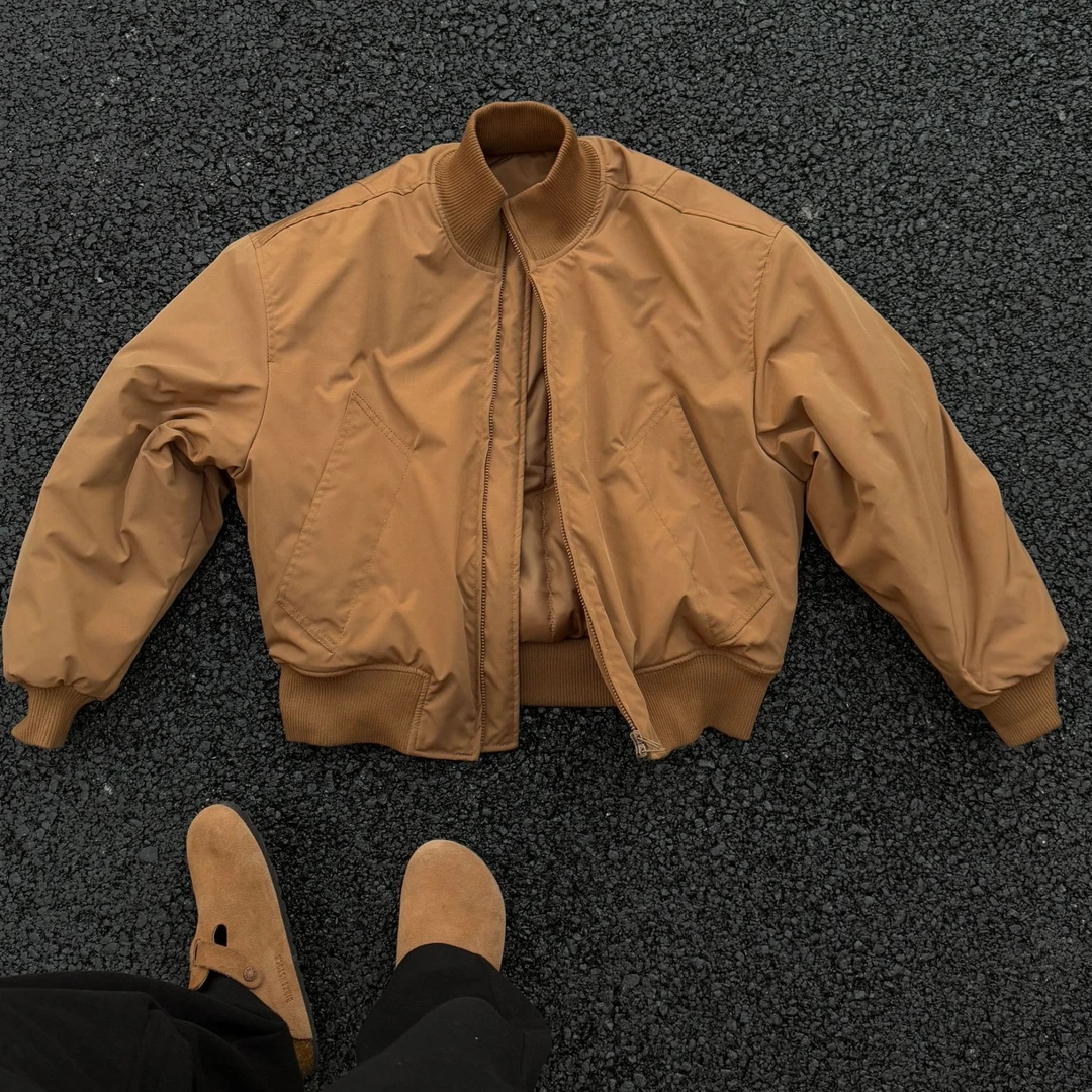 GoldBoy【bomber棉服】秋冬美式立领短款廓形百搭情侣防风飞行棉服