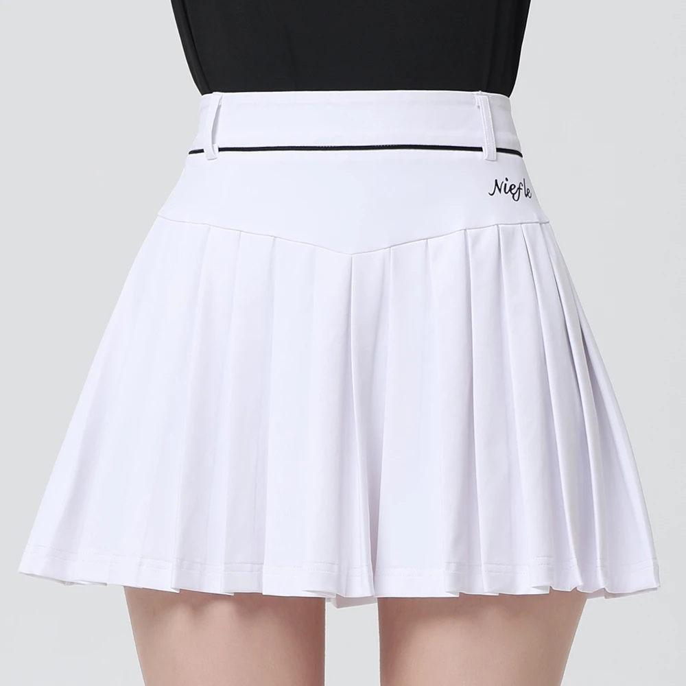 女装百褶短裙运动半身裙中腰显瘦速干透气防走光高尔夫休闲运动裙