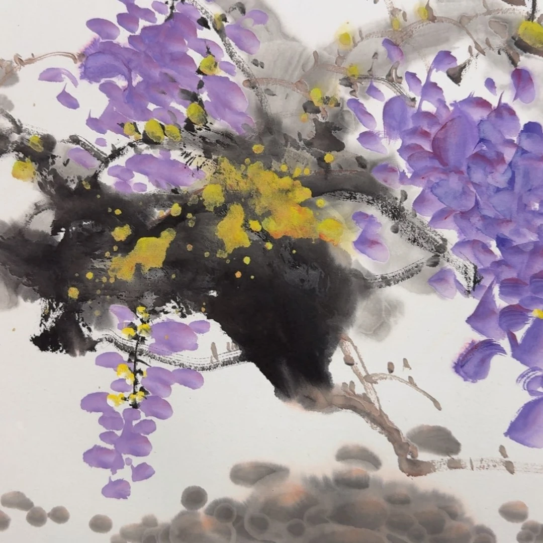 国画纯手绘山水花鸟作品