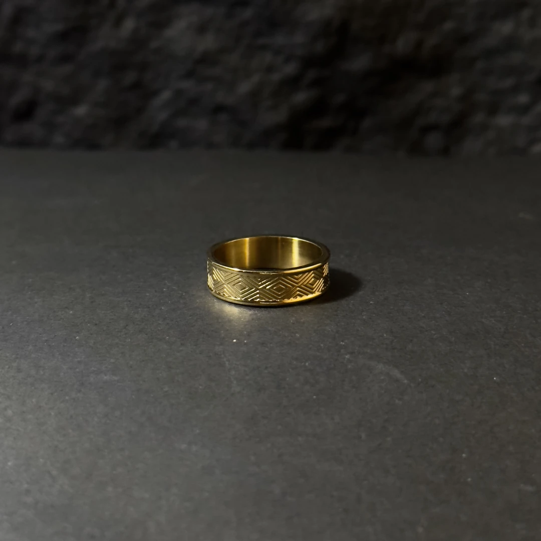 925银戒指 TAND l  环形镀金戒指925银 镀金 vintage